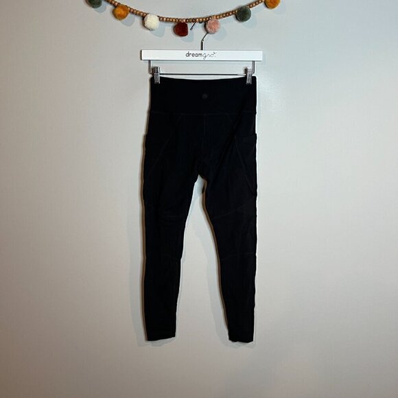 Athleta black mesh cut out athletic leggings - Picture 5 of 6